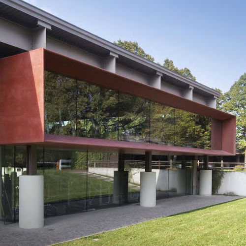 Isolierglasplatten-Vorhangfassade - CIPRIANI SERRAMENTI - transparent / Spiegel