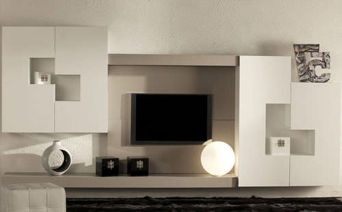 Moderne Wohnwand - 555 - COMPOSITION N.022 - VOLTAN INDUSTRIA MOBILI of Luigi Voltan & C. - Holz