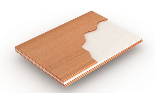 Sandwichpaneel für Innenausbau - LARIMAR® PET PX100 - BELLOTTI - mit isolierender Holzdeckschicht / PE-Kern / leichtgewichtig