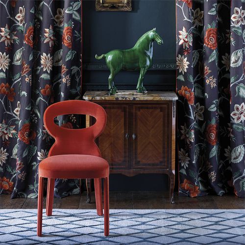 Vorhangstoff - ANJOLIE DE NOVO   - Zoffany - Rollo / Blumenmotive / Leinen