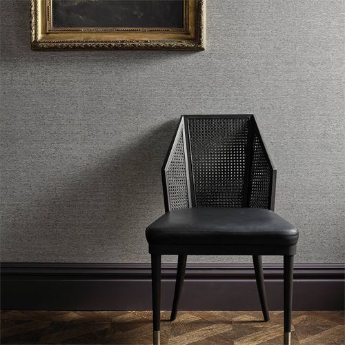 Moderne Tapete - ORMONDE  - Zoffany - einfarbig / Stoffoptik / grau