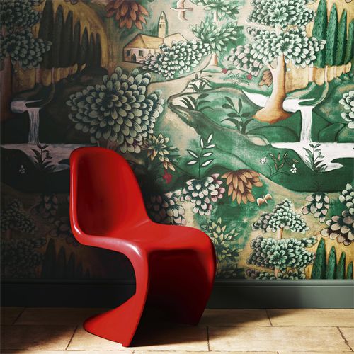 Klassische Tapete - VERDURE  - Zoffany - Blumenmotiv / Naturmotiv / Stoffoptik