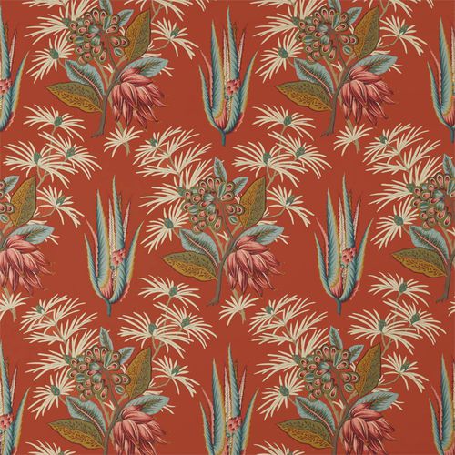 Möbelstoff - DESERT FLOWER II - Zoffany - für Vorhänge / Blumenmotive / Baumwolle