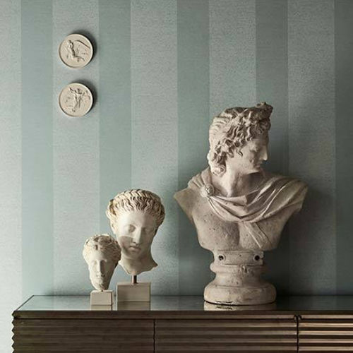 Moderne Tapete - ORMONDE STRIPE - Zoffany - Streifenmuster / Stoffoptik / grau