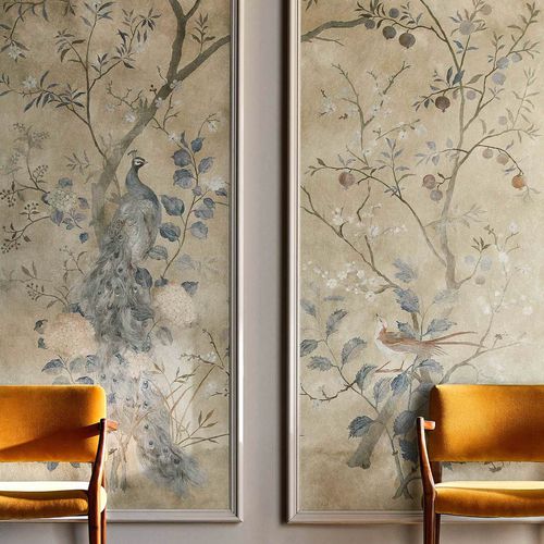 Moderne Tapete - ROTHERBY  - Zoffany - Naturmotiv / Tiermuster / chinesisches Motiv