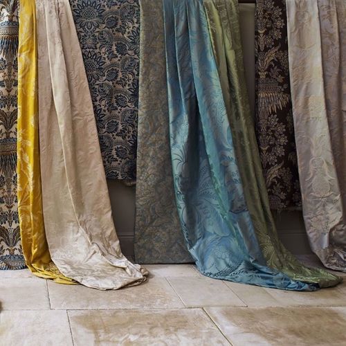 Vorhangstoff - POMEGRANATE BROCATELLE  - Zoffany - Rollo / Damast-Motiv / Baumwolle