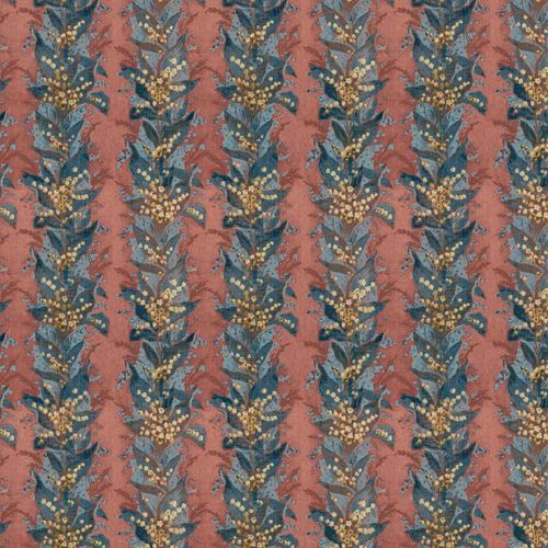 Möbelstoff - LILY STRIPE - Zoffany - Blumenmotiv / Polyester / für den Außenbereich