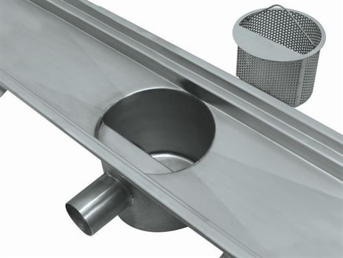 Gitter-Abflussrinne - VGR.XXXX0 SV SERIES - HORIZONTAL - OFFICINA MECCANICA LEONI s.r.l. - Edelstahl / bodenstehend