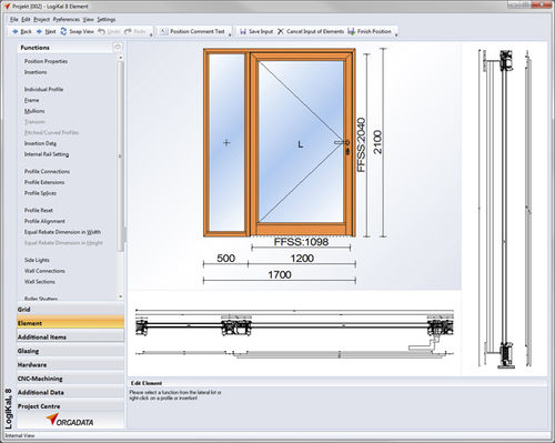 Modellierungssoftware - LOGIKAL® BASICS - ORGADATA AG - Berechnung / für Schreinerwerkstatt / 2D