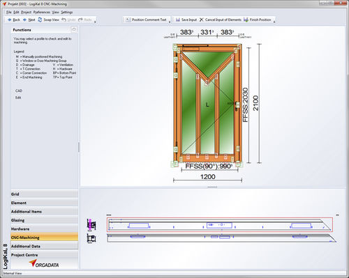 Modellierungssoftware - CNC - ORGADATA AG - Architektur / für Schreinerwerkstatt / 2D