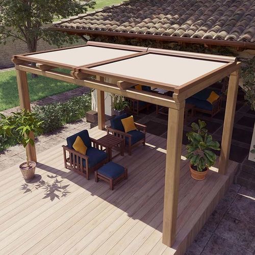 Jalousie für Pergola - MILLENIUM - MV LINE - Stoff / für Außenbereich / mit manueller Bedienung