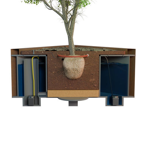 Holz-Pflanzkübel - TYPE 1500-900 - ACO - rechteckig / quadratisch / mit automatischer Bewässerung