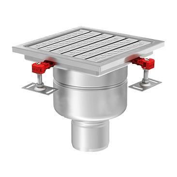 Edelstahl-Bodenablauf - EG150 - ACO - für Terrasse / für Duschen / für Drainagen
