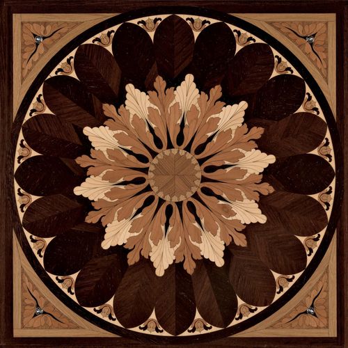 Parkett-Medaillon / Massivholz - Tivoli Black - BERTI PAVIMENTI LEGNO