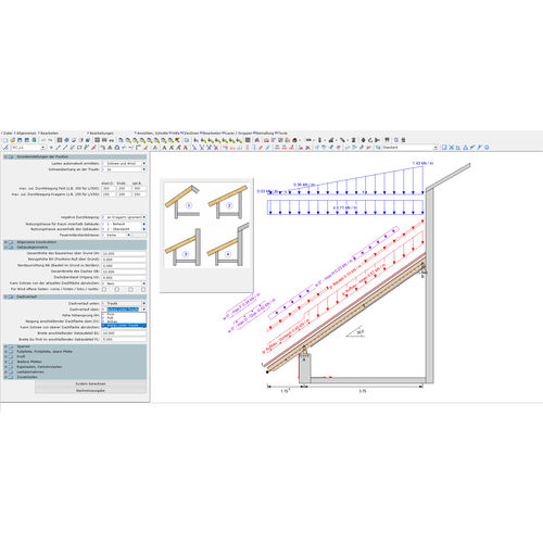 Projektplanungssoftware - RAFTERS - DIETRICH'S AG - Berechnung / für Holzkonstruktion / 2D