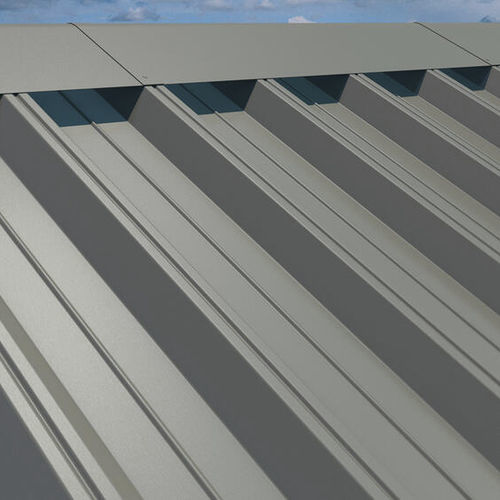 Abschrägungs-Putz - GRANITE® STORM - ARCELORMITTAL Long - für Außenbereich / grau / braun