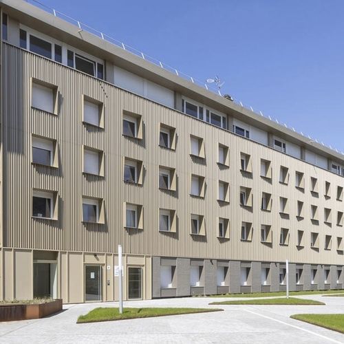 Edelstahl-Fassade - ECLECTIC® - ARCELORMITTAL Long - wetterbeständig / Fertigbau