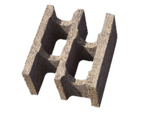 Holzbetonschalungsstein - HB 44/15-2 - ISOTEX SRL - für tragende Wand / dämmend / flammenhemmend