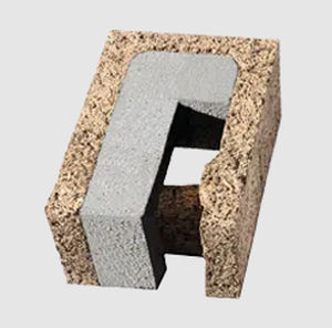 Holzbetonschalungsstein - CORNER (UNI)  - ISOTEX SRL - Néopor® / für tragende Wand / dämmend