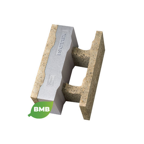 Holzbetonschalungsstein - HDIII 33/10 - ISOTEX SRL - Néopor® / für tragende Wand / dämmend