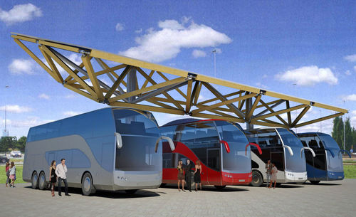 Carport für Gewerbegebrauch - SPACEWOOD - WOOD SYSTEM INTERNATIONAL SRL - Holz