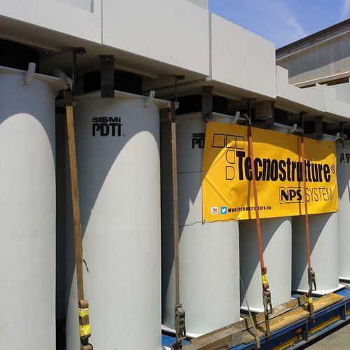 Fertig -Pfeiler / erdbebensicher - NPS® SISMI PDTI® - TECNOSTRUTTURE - NPS SYSTEM® - Stahl / rund