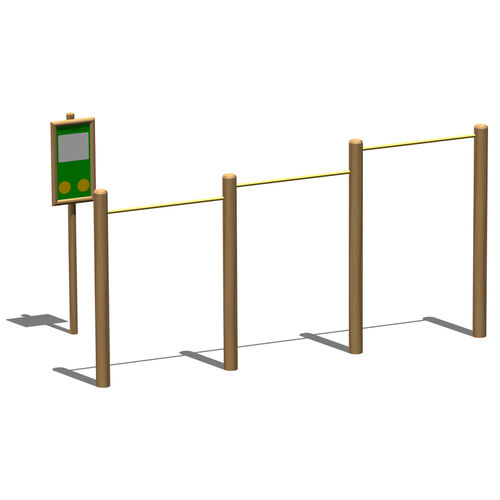 3-fach-Klimmzugstange - 011307 - LEGNOLANDIA - Holz / für Außenbereich / für Spielplätze