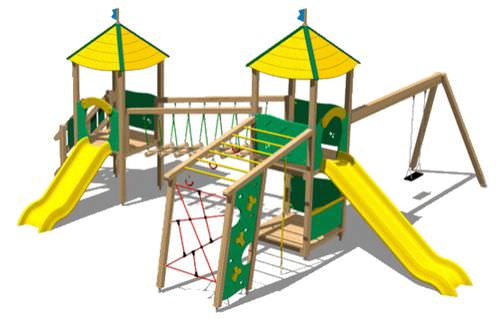Holz-Spielplatzgerät - 015690 - LEGNOLANDIA - modular