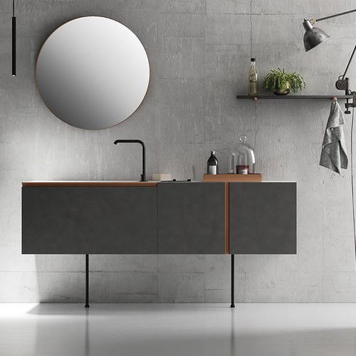 Wandhängender Waschtisch-Unterschrank - OPERA - ALTAMAREA - freistehend / Holz / modern