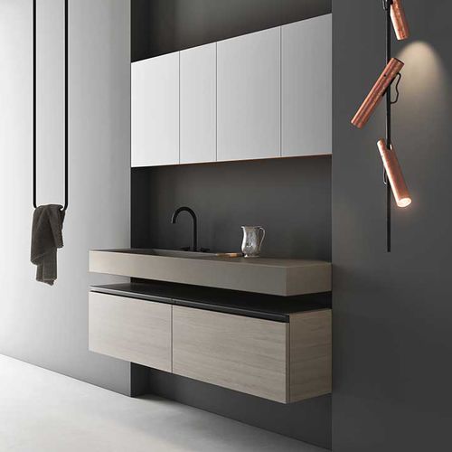 Wandhängender Waschtisch-Unterschrank - OPERA - ALTAMAREA - Holz / modern / Kit