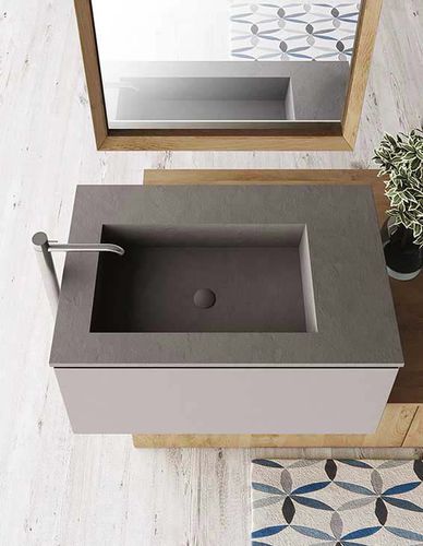 Einbauwaschbecken - 360GRADI/LOFT - ALTAMAREA - Stein / rechteckig / modern