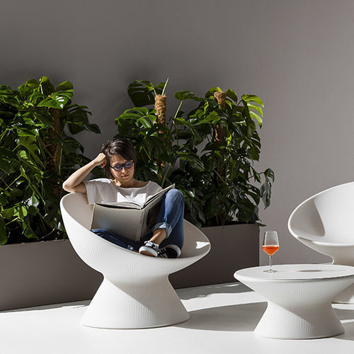 Moderner Sessel - fade relax - PLUSt COLLECTION - Stoff / Polyethylen / beleuchtet