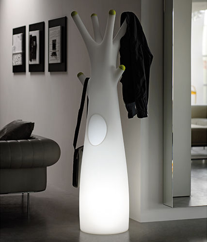 Bodenstehender Garderobenständer - GODOT LIGHT - PLUSt COLLECTION - originelles Design / Polyethylen / weiß