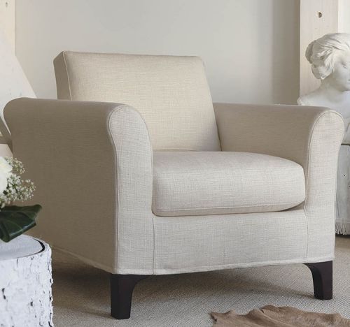 Klassischer Sessel - Greta - Milano Bedding - Stoff / Sperrholz / Tanne