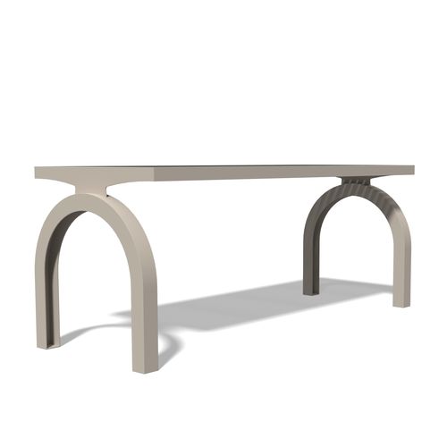 Moderner Tisch - COMFONY 140 - BENKERT BÄNKE - Aluminium / lackierter Edelstahl / PET
