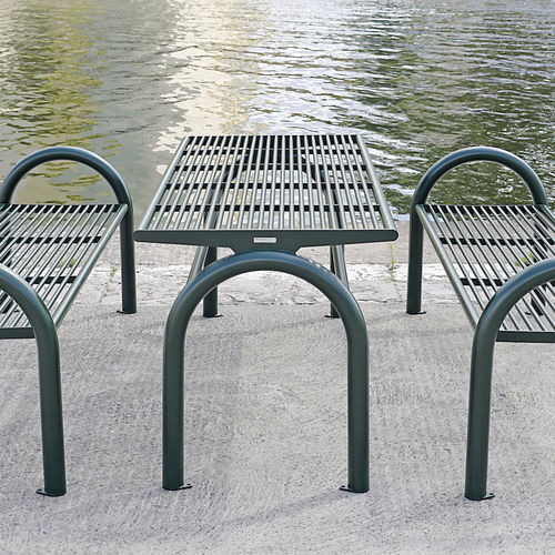 Moderner Picknicktisch - SIARDO 150R - BENKERT BÄNKE - Edelstahl / rechteckig / für professionellen Einsatz