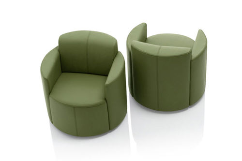 Moderner Sessel - BAGATELLE - steiner - Leder / Stoff