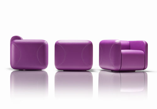 Moderner Sessel - SWEET - steiner - Leder / Stoff