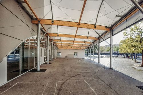 Holzstrukturen-Flächentragwerk - VENISSIEUX - SMC2 - für Abdeckung / für Schulen / lichtdurchlässig