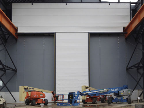 Industrie-Falttor - OVERHEAD CRANE - Champion Door - Stoff / mit großer Öffnung