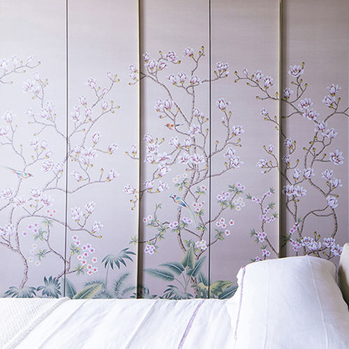 Orient-Tapete - WILD MAGNOLIA BUSH - Misha wallcoverings - Seide / Blumenmotiv / chinesisches Motiv