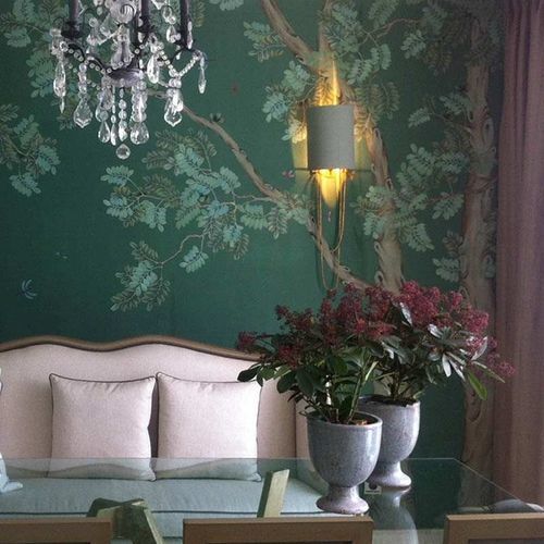 Orient-Tapete - PAGODA TREE - Misha wallcoverings - Seide / Naturmotiv / chinesisches Motiv