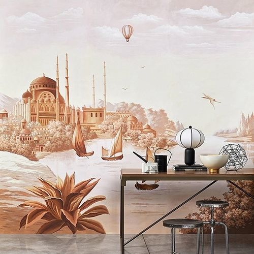 Klassische Tapete - THE SILK ROAD - Misha wallcoverings - Seide / Panorama / Szenen