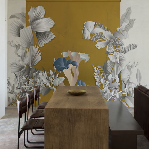 Moderne Tapete - FORMOSA  - Misha wallcoverings - Seide / Blumenmotiv / Tapetenoptik