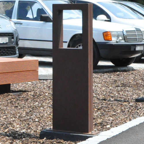 Fußgänger-Sperrpfosten - WORD - METALCO - stationär / Edelstahl / pulverbeschichteter Stahl