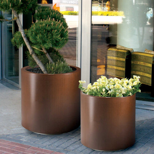 Edelstahl-Pflanzkübel - ASTER - METALCO - COR-TEN®-Stahl / pulverbeschichteter Stahl / rund