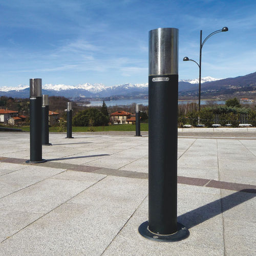 Sicherheits-Sperrpfosten - GENESIS - METALCO - stationär / Edelstahl / galvanisiertem Stahl