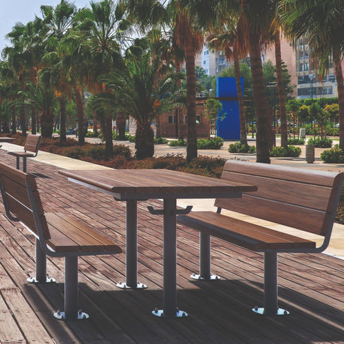 Moderner Tisch - BREAK TIME TW - METALCO - Holz / Gestell aus Stahl / rechteckig