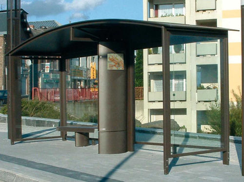 Aluminium-Buswartehalle - MERAK - METALCO - extrudiertes Aluminium / Glas / pulverbeschichteter Stahl