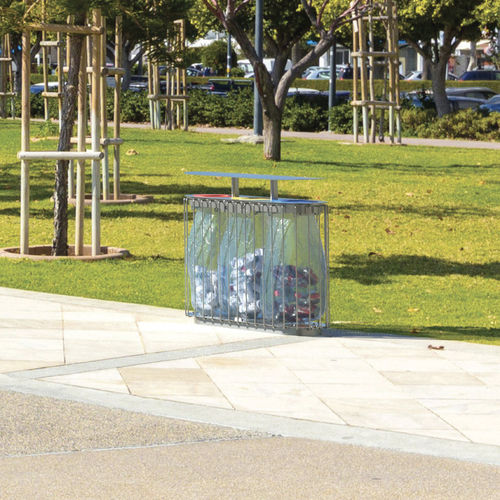 Park-Abfallbehälter - LILAC - METALCO - System / aus lackiertem Stahl / für Außenbereich